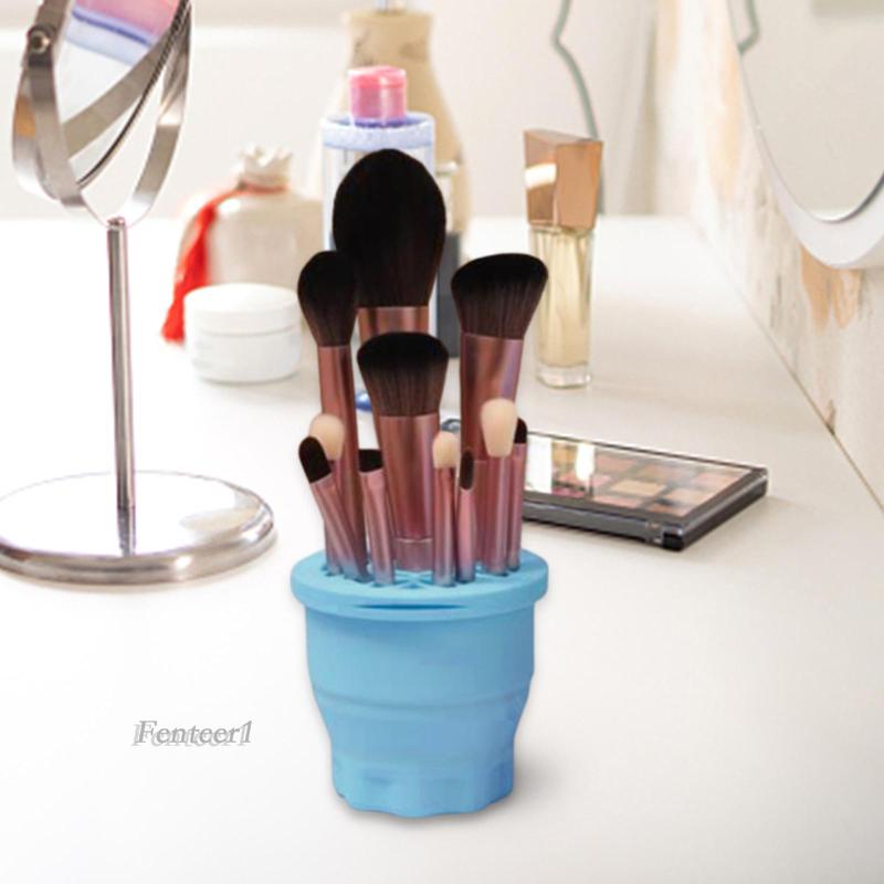 Giá Đỡ Cọ Trang Điểm Bằng Silicon Đa Năng Có Thể Gấp Gọn Fenteer1