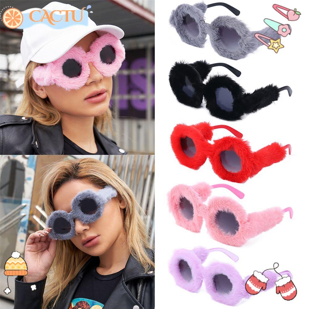 Kính Mát Gọng Tròn Bằng Nhung Phong Cách Kardashan