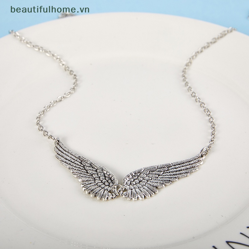 [beautifulhome] Vòng cổ Mặt Lông Vũ Và Cánh Thiên Thần Bằng Hợp Kim Cổ Điển Trang Sức Thời Trang Làm Đẹp Cho Nữ [beauty]