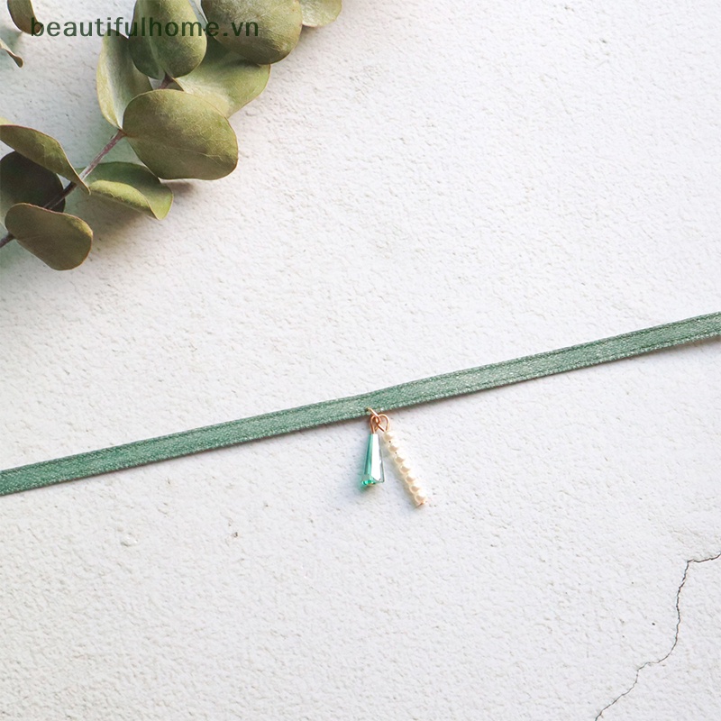 Vòng Cổ Choker Ren Ngắn Mặt Trái Tim Dễ Thương Thời Trang Cho Nữ [Beautyhome]