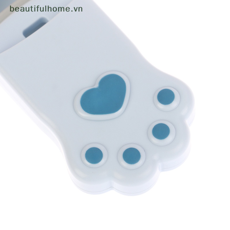 1 Bộ Dụng Cụ Uốn Cong Lông Mi Mini Bằng Nhựa Hình Chân Mèo Dễ Thương