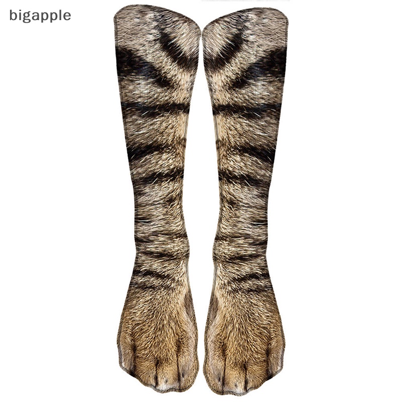 Bigapple Vớ Cotton Họa Tiết Da Báo / Hổ Vui Nhộn Đáng Yêu Unisex