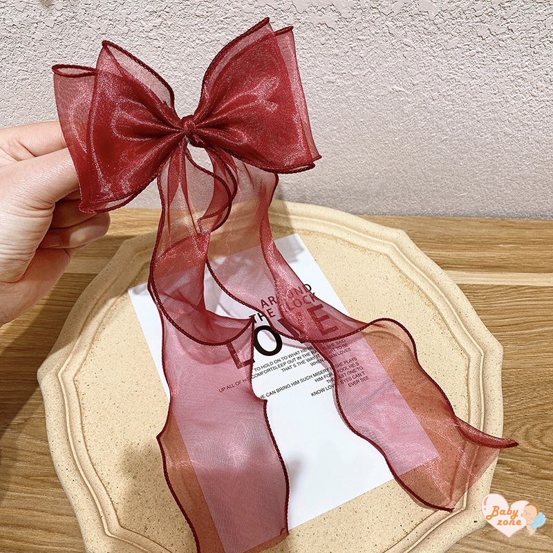 Kẹp Tóc Đuôi Cá Đính Nơ Ruy Băng Xinh Xắn Cho Bé Gái