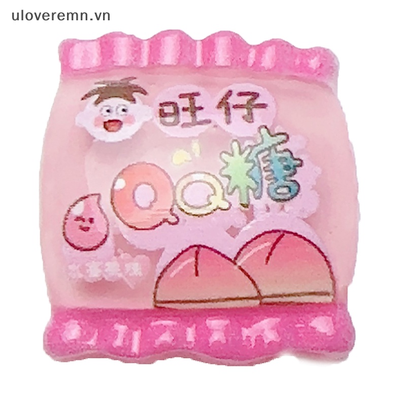 Set 5 Kẹp Tóc Hình Cây Kem Mini Bằng Nhựa Resin Phát Quang DIY Trang Trí Điện Thoại / Giày Dép