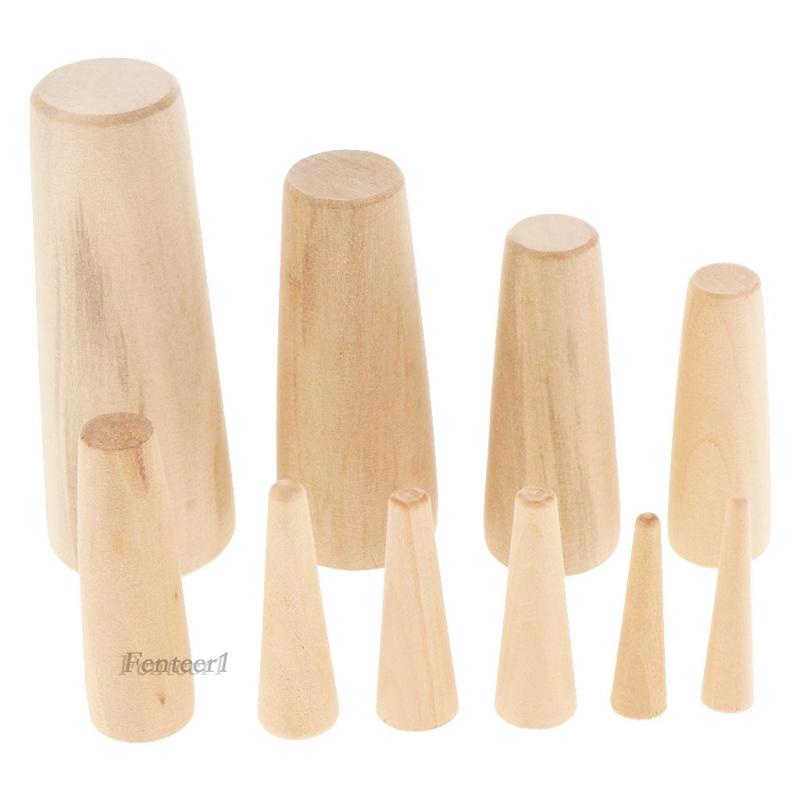 Bộ 10 Lỗ Bánh Răng Bằng Gỗ 7 Kích Cỡ Fenteer1