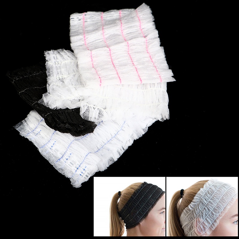 Set 10 Băng Đô Cài Tóc Co Giãn Bằng Vải Không Dệt Dùng Một Lần Đa Ứng Dụng