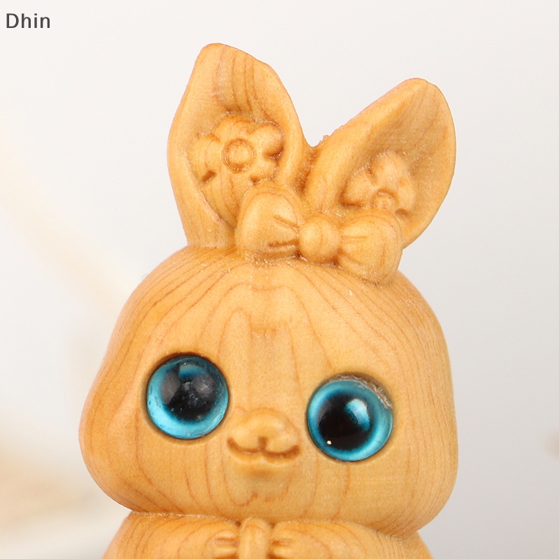 [Dhin] Phụ Kiện Trang Trí Túi Xách / Xe Hơi Hình Thỏ Tifu Mini Bằng Gỗ Chạm Khắc Thủ Công Dễ Thương Thích Hợp Làm Quà Tặng Cho Bé