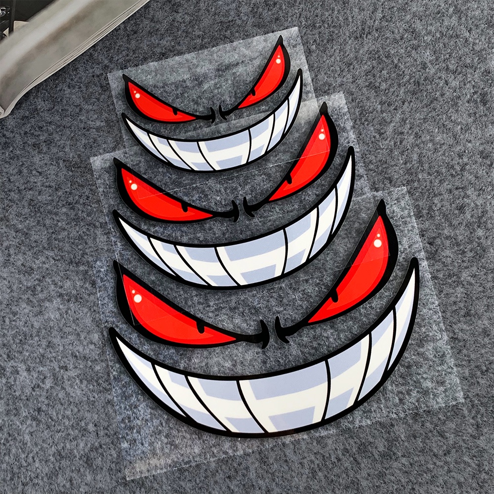 Miếng Dán Phản Quang Chống Thấm Nước Họa Tiết Đôi Mắt Quỷ Độc Đáo Trang Trí Xe Hơi / Xe Máy