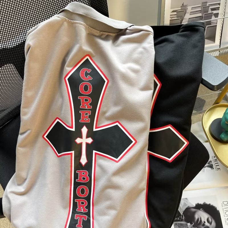 Áo Thun polo Tay Ngắn Dáng Rộng Phong Cách Hip Hop Mỹ Thời Trang Cho Nam