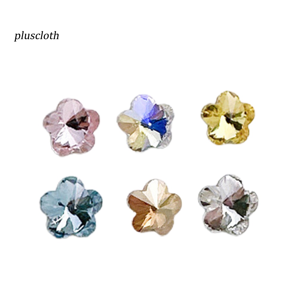 < Pluscloth > Set 10 Hạt Pha Lê Hoa Đào Nở Trang Trí Móng Tay Không Rơi Hiệu Ứng Trực Tuyến Ba Chiều DIY