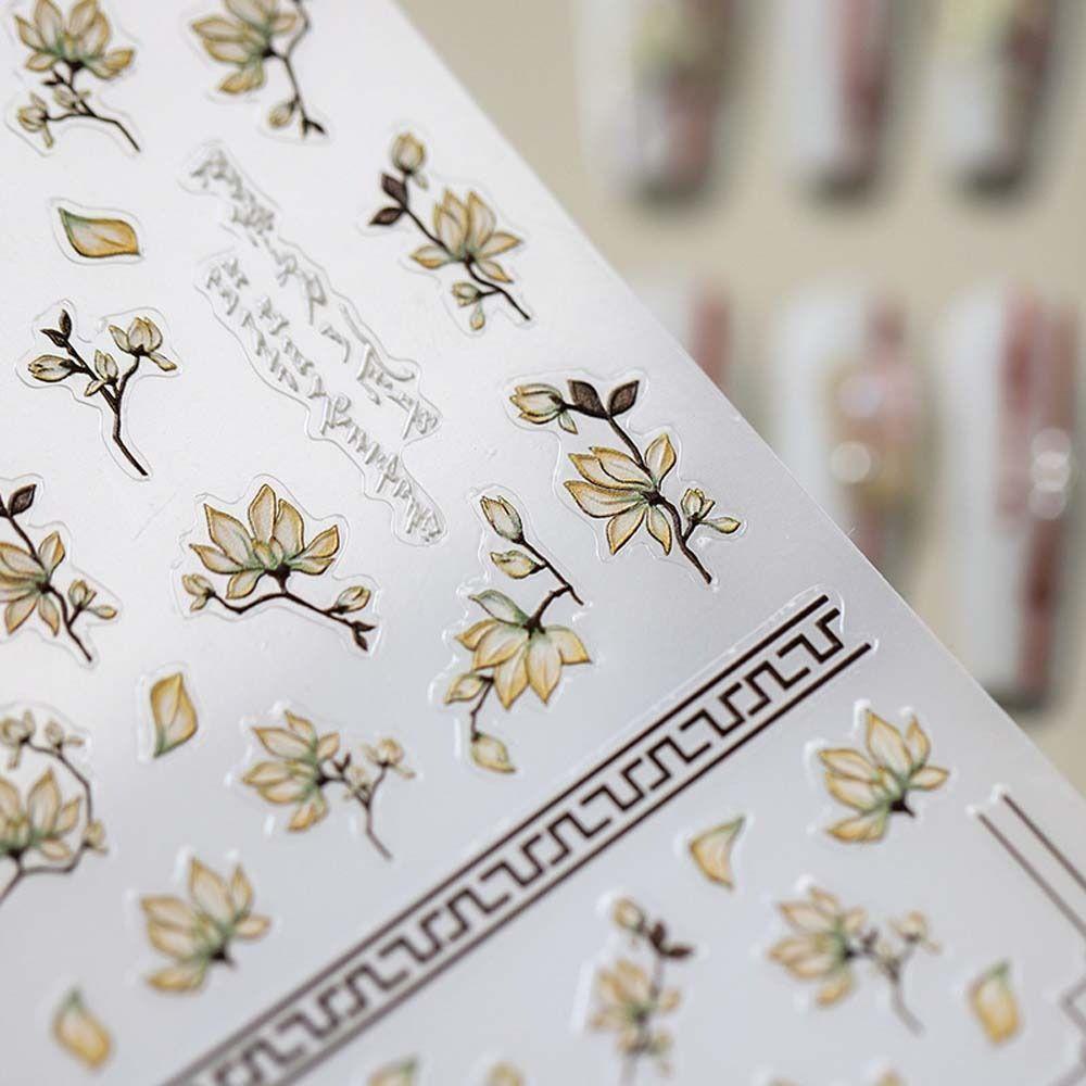 AROMA Miếng Dán Trang Trí Móng Tay Nhiều Màu Phong Cách Trung Hoa