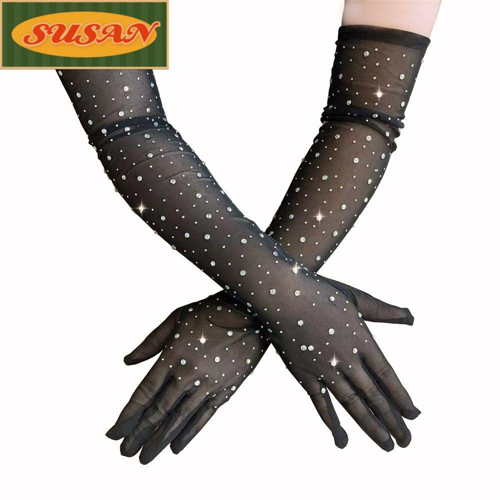 Susans Găng Tay Dài Màu Flash Cho Nữ Lưới Đánh Bóng Bàn Chuyên Dụng Cao Cấp