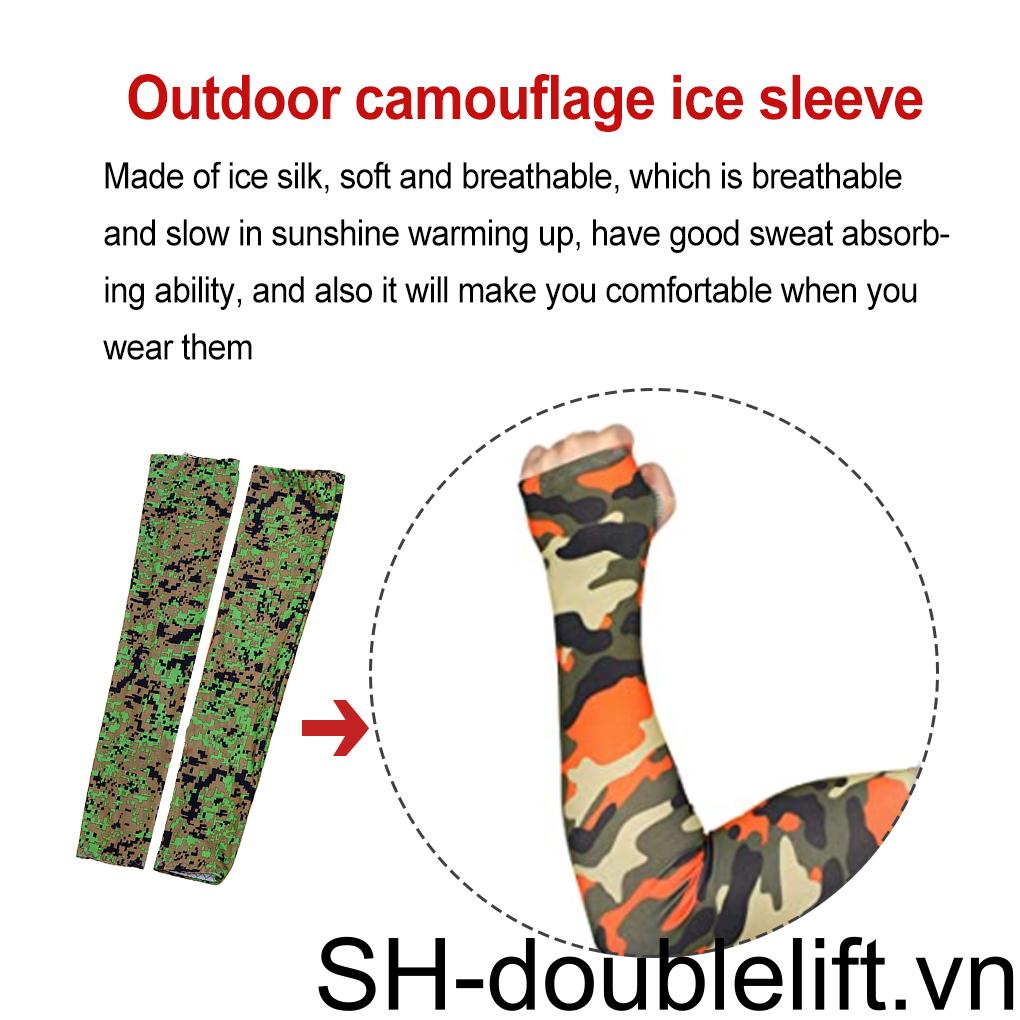 1 Cặp Ống Tay Áo Dài Làm Mát Chống Trượt Chống Tia UV Khi Lái Xe / Leo Núi