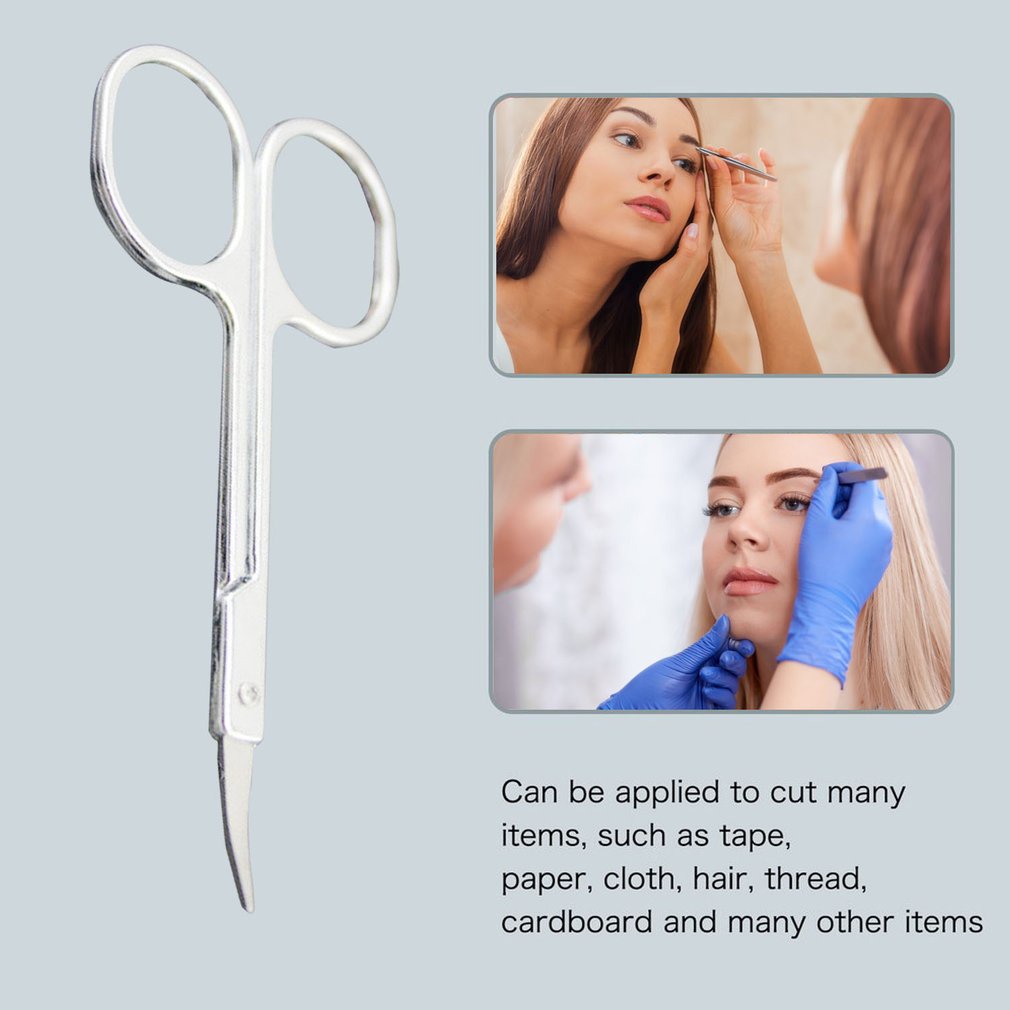 Nose Hair Scissors Small Eyebrow Cutter Stainless Steel Makeup Scissors