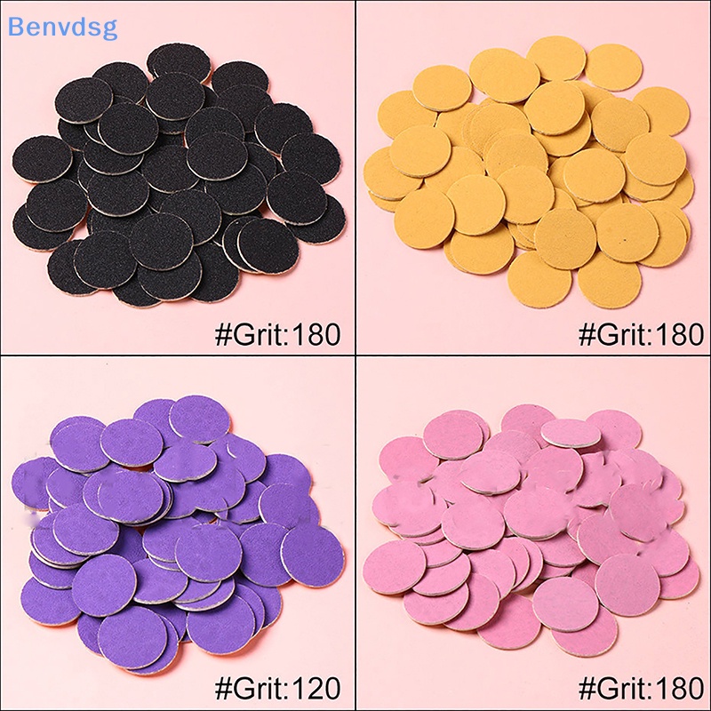 Bộ 50 Miếng Đệm Thay Thế Cho Máy Đánh Bóng Móng Tay Màu Hồng