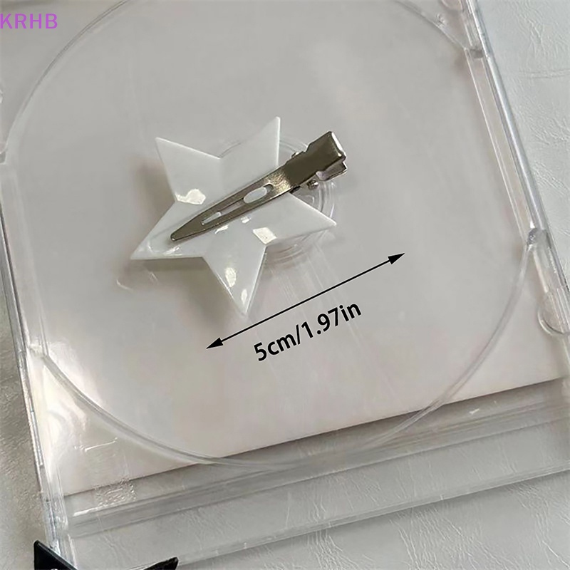 Kẹp Tóc Hình Ngôi Sao Bằng Kim Loại Đơn Giản Ngọt Ngào KRHB Y2k Mới