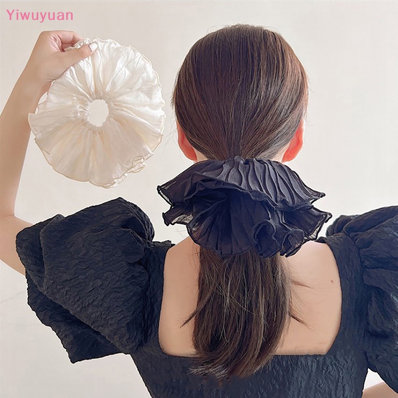 Dây Buộc Tóc Hai Lớp Họa Tiết Hoa Thời Trang Cho Nữ