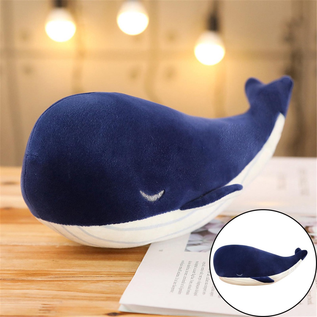 1 Cá Voi Nhồi Bông 25cm Dùng Trang Trí Giáng Sinh