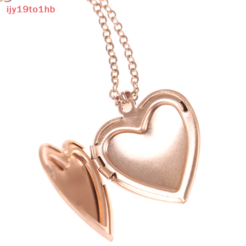 {Ijy19to1hb} Mặt dây chuyền hình mề đay hình trái tim tình yêu cho Nam Nữ Vòng cổ hình ảnh có thể mở được