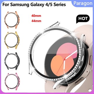Ốp bảo vệ bằng pc + kính cường lực dành cho đồng hồ samsung galaxy watch series 5 4 44mm 40mm galaxy watch 4 5