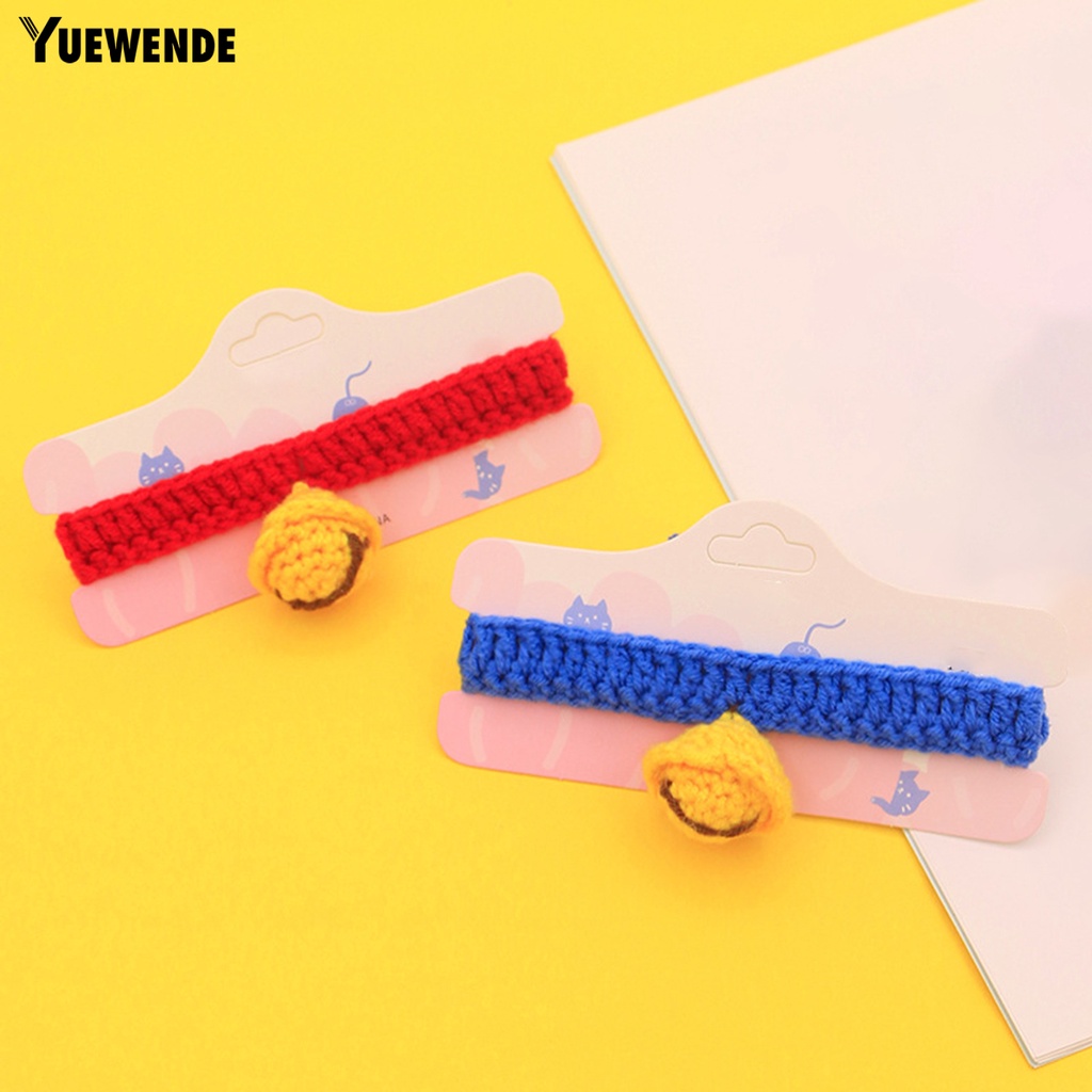 Vòng Cổ YQ.E Đan Len Có Chuông Dễ Thương Có Thể Điều Chỉnh Cho Cún Cưng