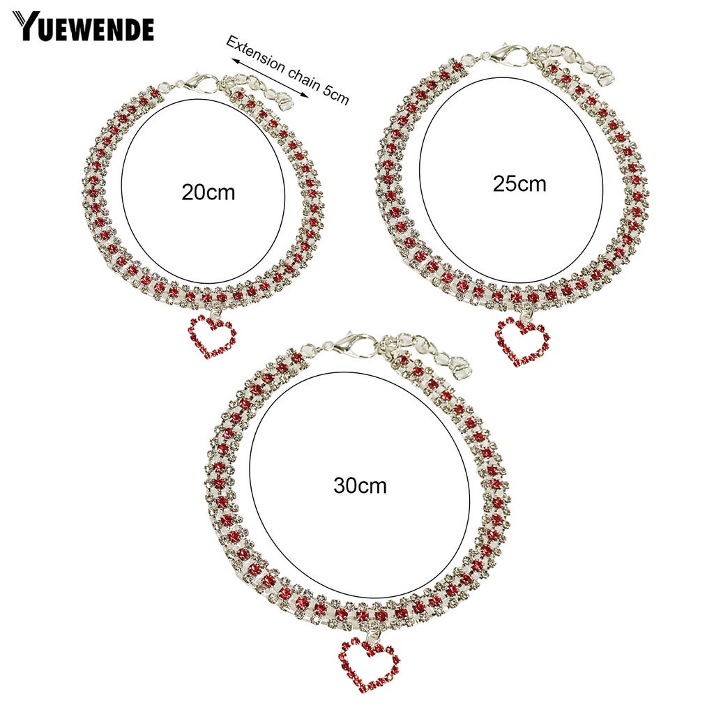 Vòng Cổ Hình Trái Tim Đính Đá Thời Trang Cho Thú Cưng
