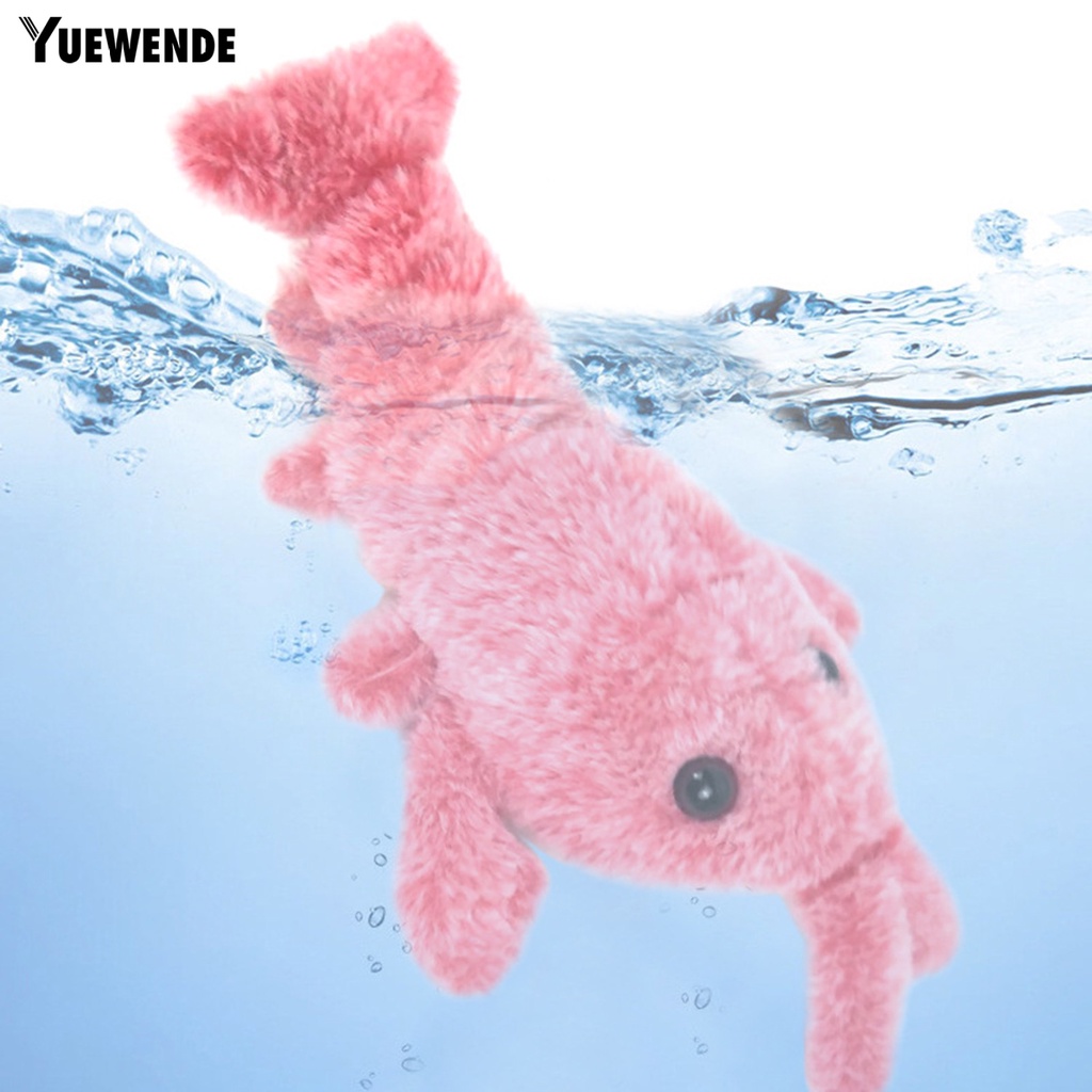 Đồ Chơi Hình Tôm Điện Tử Mềm Mại Chống Cắn Chống Trầy Thoải Mái Huấn Luyện Cho Mèo Cưng