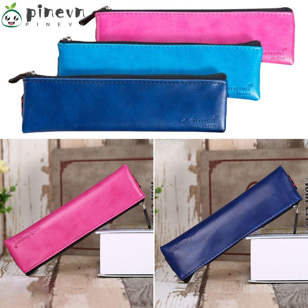 Túi Đựng Bút Bằng Da PU Có Dây Đeo Co Giãn Tiện Dụng