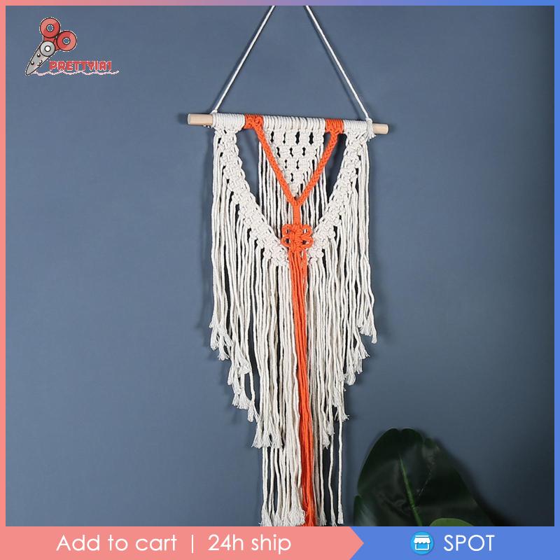 Thảm Dệt Macrame Prettyia1 Treo Tường Trang Trí Phòng Ngủ / Nhà Ở