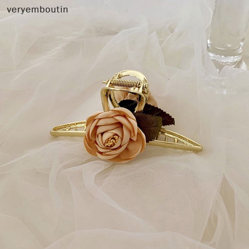 Kẹp Tóc Hình Hoa Lớn Bằng Kim Loại Phong Cách Hàn Quốc Thời Trang Mùa Hè