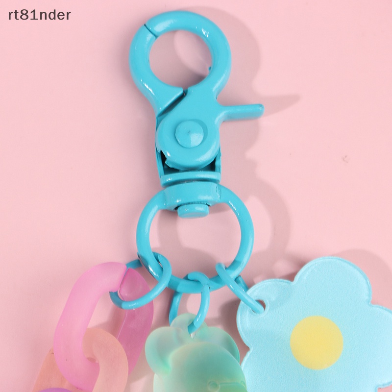 Rt Móc Khóa Mặt Gấu Và Hoa Màu Sắc Ngọt Ngào Cho Nữ