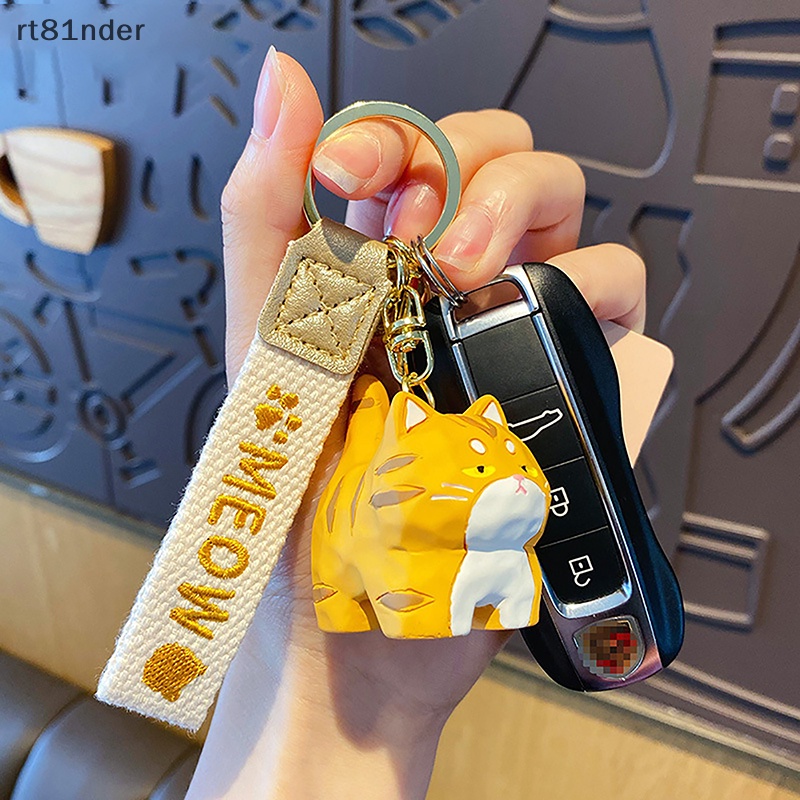 Rt Móc Khóa Gỗ Khắc Hình Mèo Hoạt Hình Sáng Tạo Cho Cặp Đôi n