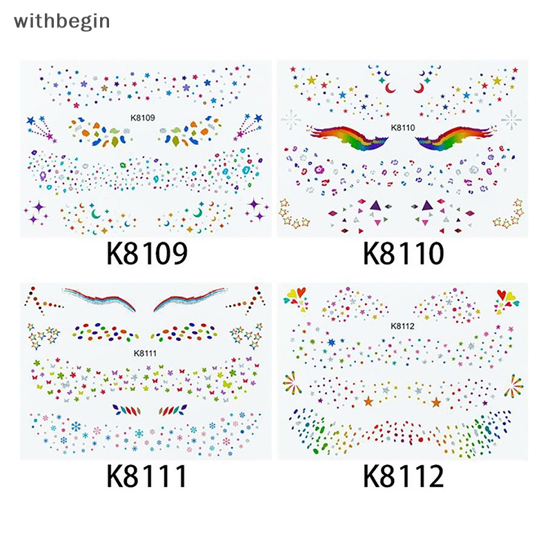 Bộ 4 Cặp Miếng Dán Đường Viền Mắt Dễ Thương Trang Điểm Lễ Hội