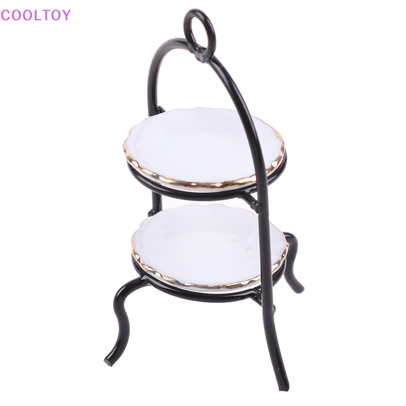 Mô Hình Đĩa Bánh Kèm Giá Đỡ Trang Trí Nhà Búp Bê Tỉ Lệ 1 / 12