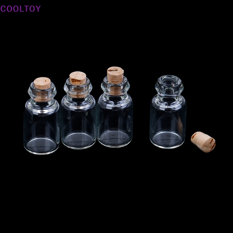 Set 4 Bình Thủy Tinh Rỗng Mini Trang Trí Nhà Búp Bê   Hot!