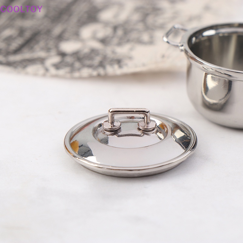 Cooltoy Mô Hình Nồi Hầm Bằng Thép Không Gỉ 1 / 12 Trang Trí Nhà Búp Bê
