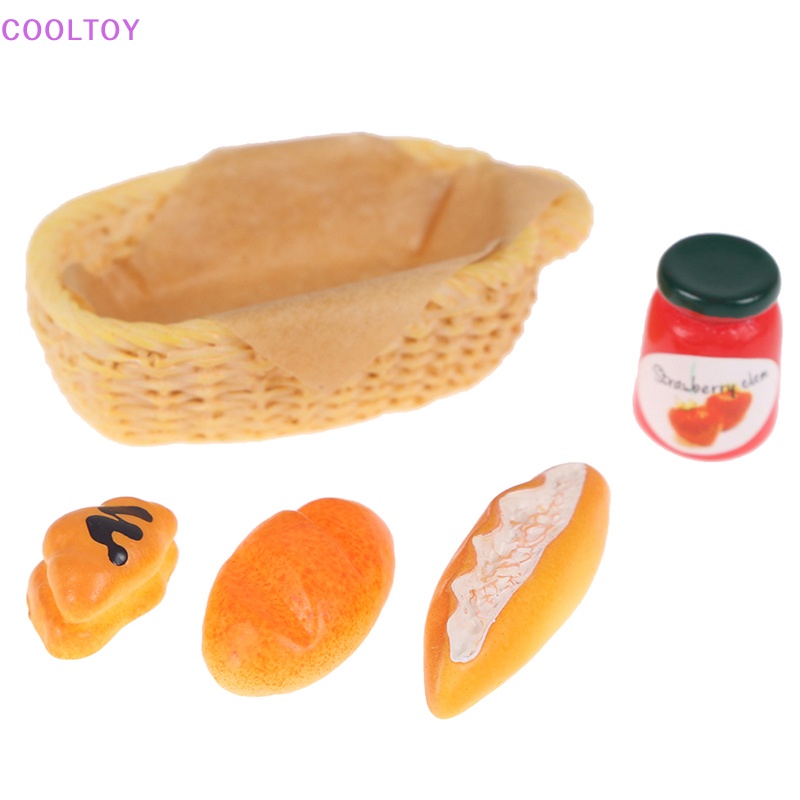 1 Set Giỏ Bánh Mì Sandwich Tỉ Lệ 1: 12 Trang Trí Nhà Búp Bê