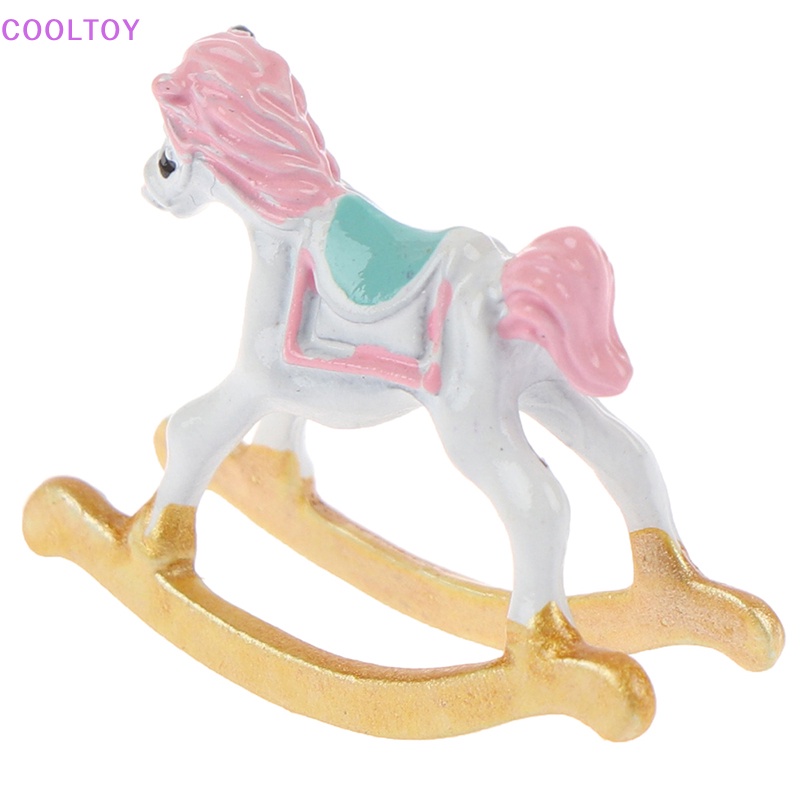 1 Ngựa Gỗ Mini Dễ Thương 1: 12 Trang Trí Nhà Búp Bê