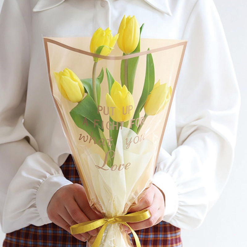 Set 50 Túi Đựng Hoa Hồng Trong Suốt Trang Trí Tiệc Cưới