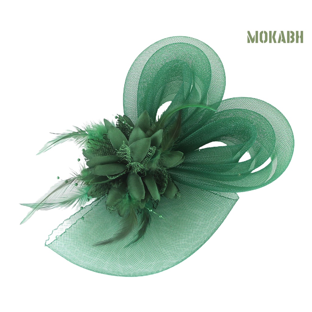 Mũ Tai Thỏ Phối Lưới Đính Lông Vũ Phong Cách Retro Thanh Lịch Dành Cho Cô Dâu