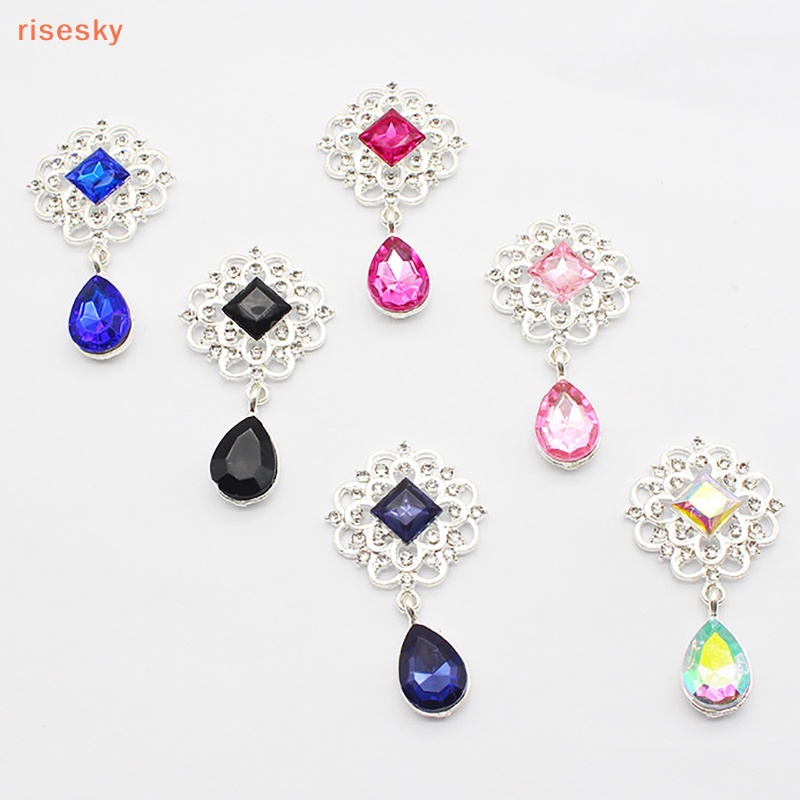 Nút Acrylic Hợp Kim 25 * 45MM Đính Đá Trang Trí Hộp Quà Đám Cưới Diy