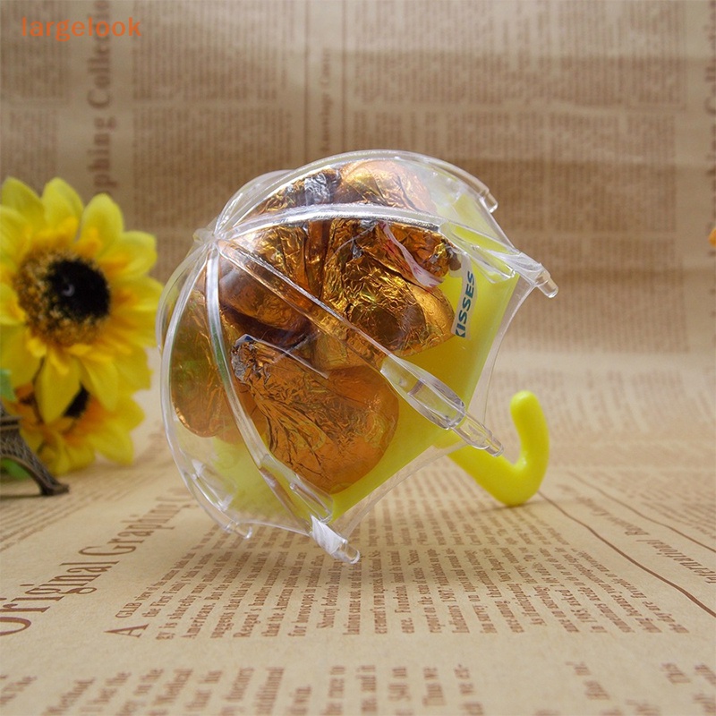 Hộp Đựng Kẹo Hình Cây Dù Mini Bằng Nhựa Dùng Trang Trí Tiệc Cưới / Sinh Nhật / Nhà Tắm