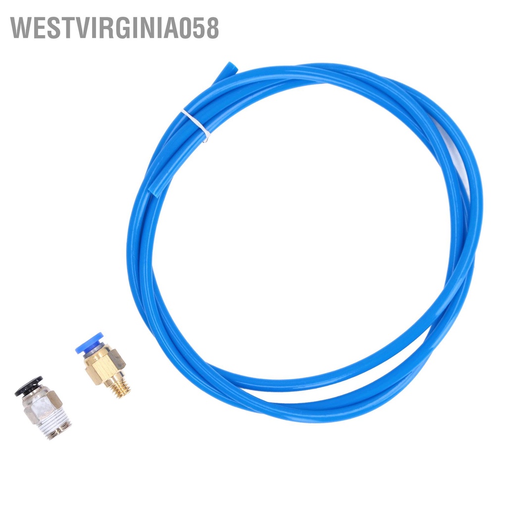 Westvirginia058 5 Ống PTFE với 20 Phụ kiện Khí nén PC4‑M6 PC4‑M10 cho Máy in 3D Dây tóc 1.75mm