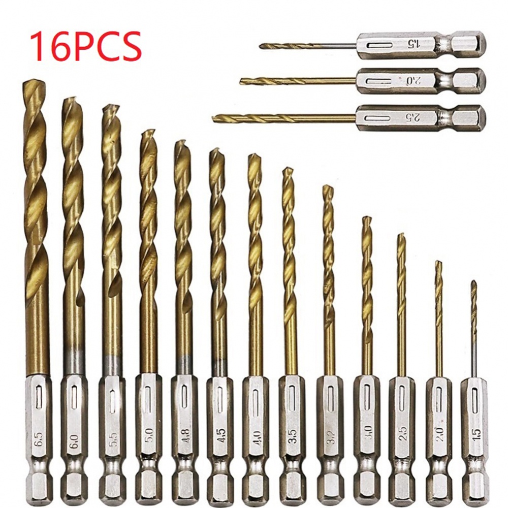 Mũi Khoan Tốc Độ Cao Bằng Thép Titan Mạ Gỗ 1.5-6.5mm