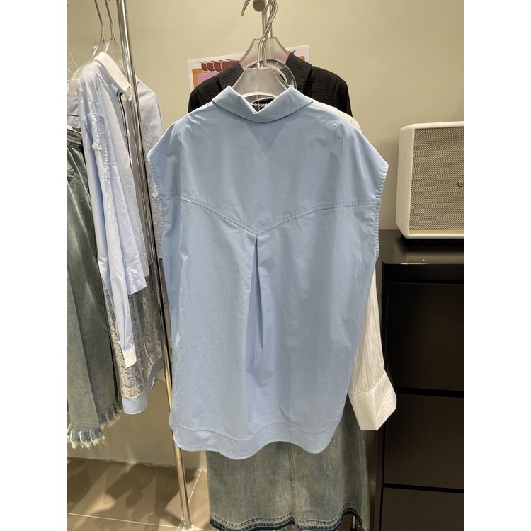 Áo Sơ Mi Không Tay Dáng Rộng Cài Nút Thời Trang Mùa Hè Hàng Mới 2023