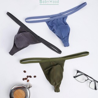 Men's Solid Color Close fitting String Thong Underwear with Soft Modal Waistband#BBHOOD