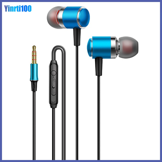 Tai Nghe Nhét Tai Jack 3.5mm Có Micro Âm Thanh Siêu Trầm Cho Điện Thoại Android