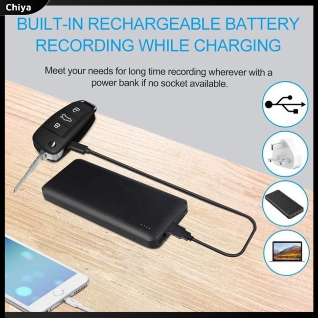 Máy Quay Hồng Ngoại Mini DVR 1080p HD Đa Năng Có Thể Nhìn Đêm Gắn Chìa Khóa Xe Hơi