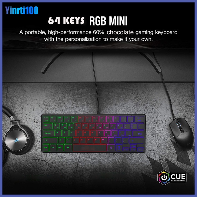 Bàn Phím Dây Mini 3 Hàng Màu Dạ Quang Dành Cho Game Thủ