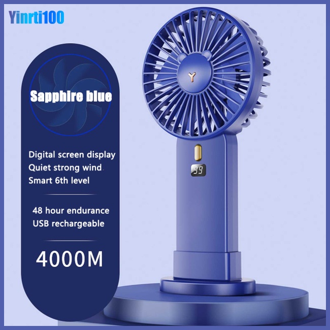 Quạt Mini Cầm Tay Màn Hình Led Sạc Usb Tiện Dụng Cho Các Hoạt Động Ngoài Trời
